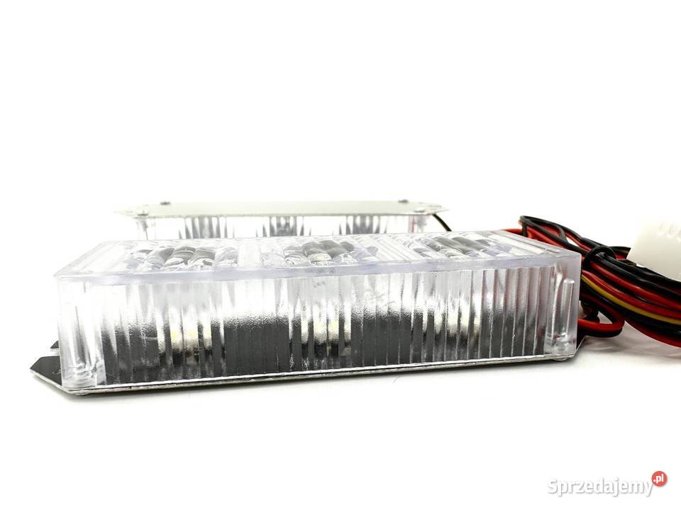 Lampa ostrzegawcza LED stroboskop biały 12V 2