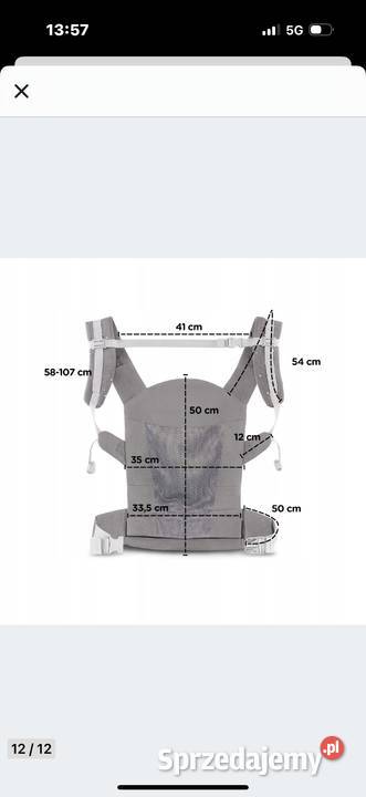 Nosidełko ergonomiczne Kindetkraf Huggy Dla Dziecka mazowieckie Nadarzyn sprzedam