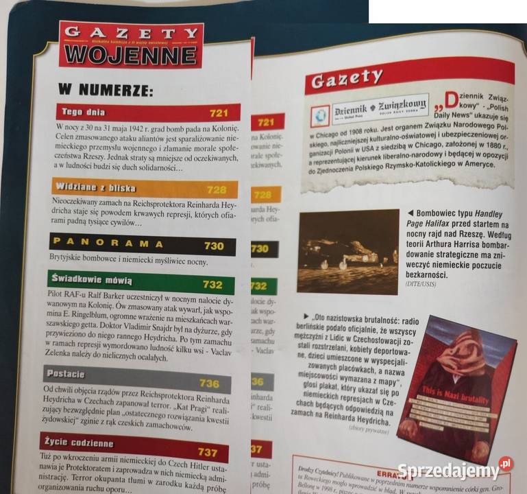Gazety wojenne Bombardowanie Kolonii 1998 Kielce sprzedam