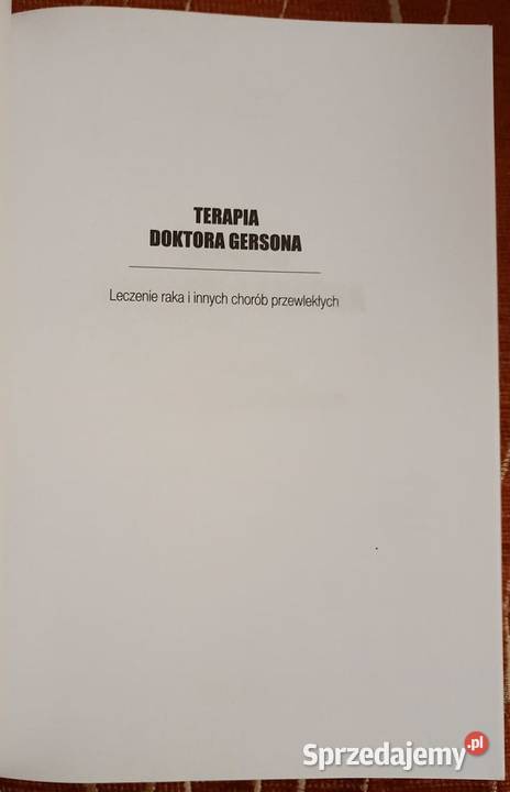Terapia doktora Gersona Charlotte Gerson Beata Poznań