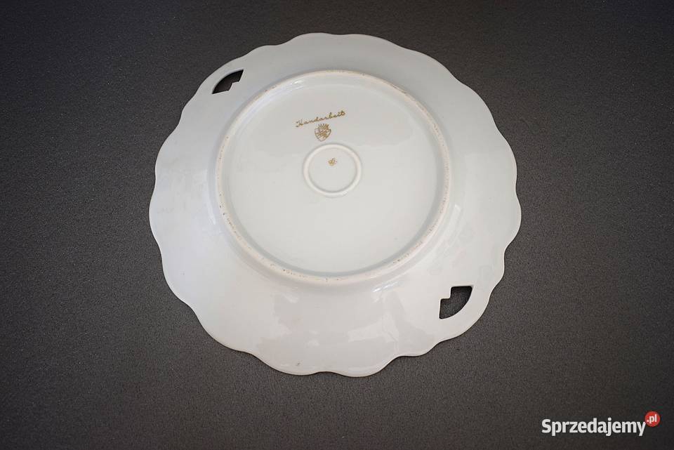 Patera porcelanowa z motywem kwiatowym sygnowana kujawsko-pomorskie