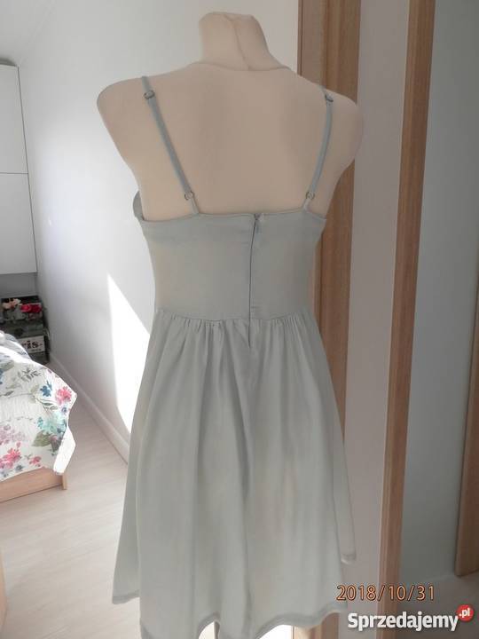 Sukienka Dżinsowa Jeansowa Błękitna Łomża