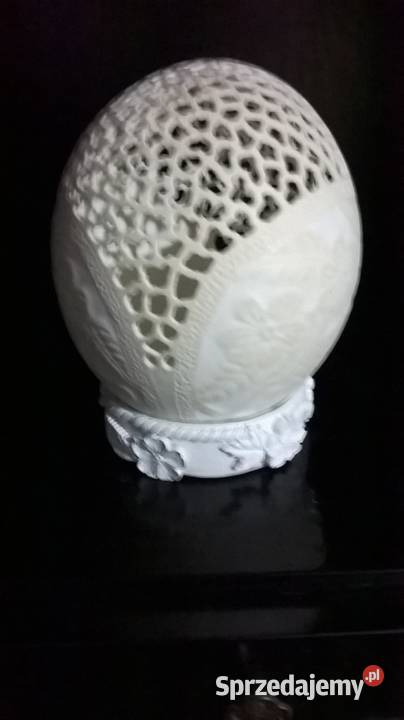 ażurowe grawerowane wydmuszki strusie Rękodzieło Lubliniec