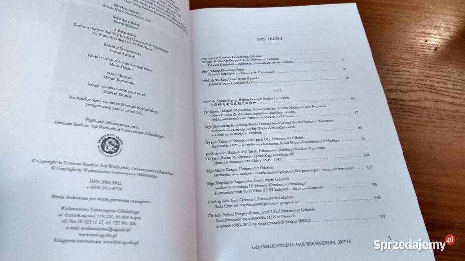 Gdańskie Studia Azji Wschodniej 2015 8 Prace Podręczniki pomorskie Gdańsk
