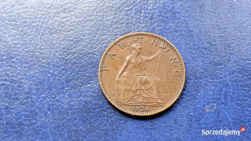 Stare monety 1 farthing 1928 Anglia Lesko