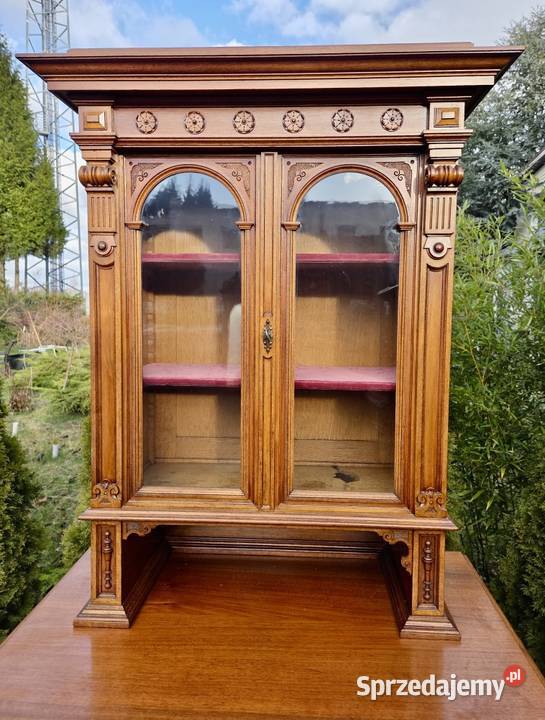 Eklektyczny wąski kredensik orzechowy 9280 zachodniopomorskie Szczecin sprzedam
