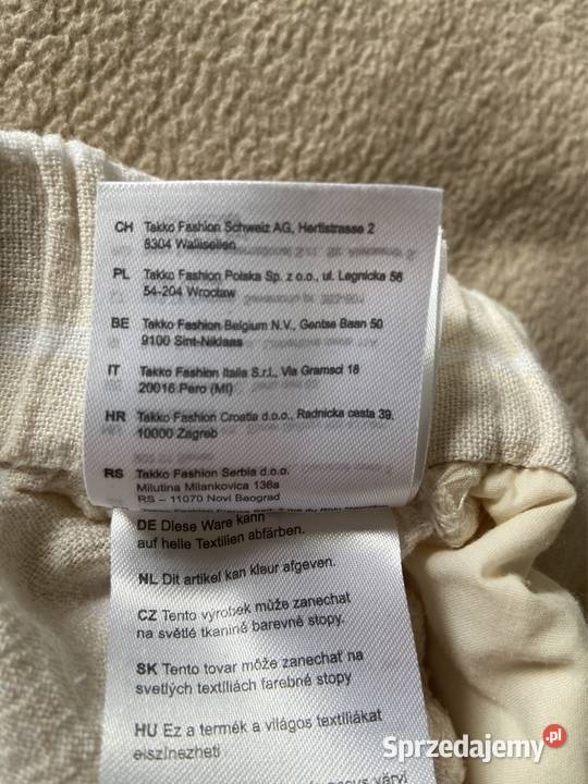 Lekkie spodnie na gumce na lato Vintage denim L Rogoźno
