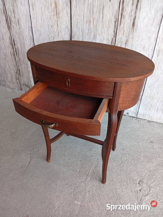 antyczny owalny stolik niciak w stylu kujawsko-pomorskie Byczyna sprzedam