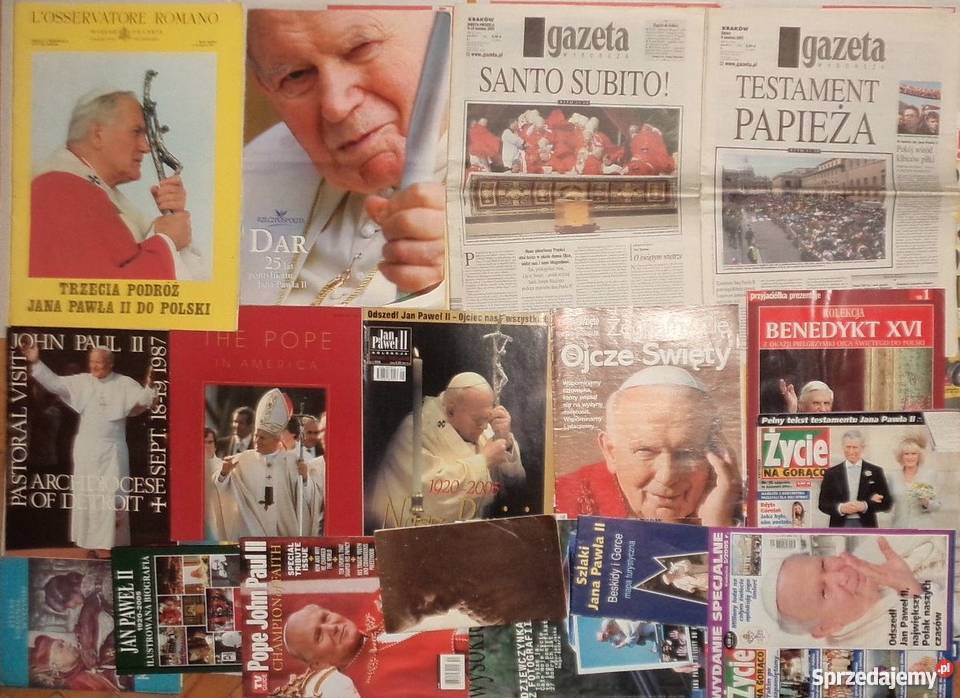 Papież Jan Paweł 2 pamiątkowe gazety Rzeszów