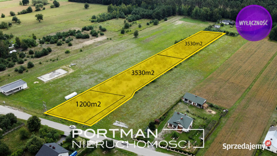 Działka NA SPRZEDAŻ 8262m2 MPZP OSIECK mazowieckie Nowe Kościeliska sprzedam