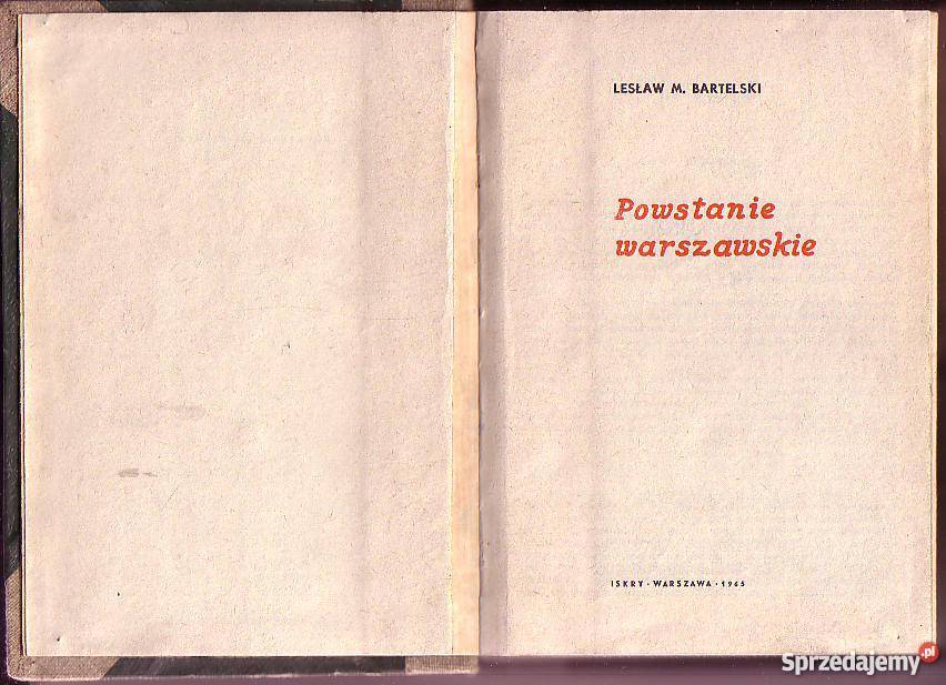 6701 POWSTANIE WARSZAWSKIE LESŁAW M BARTELSKI