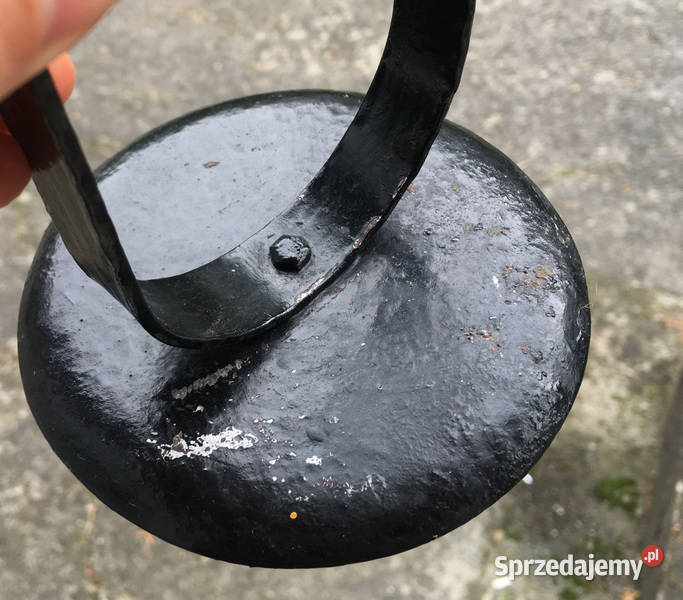 Świecznik metalowy z PRL do renowacji na 2 Kraków