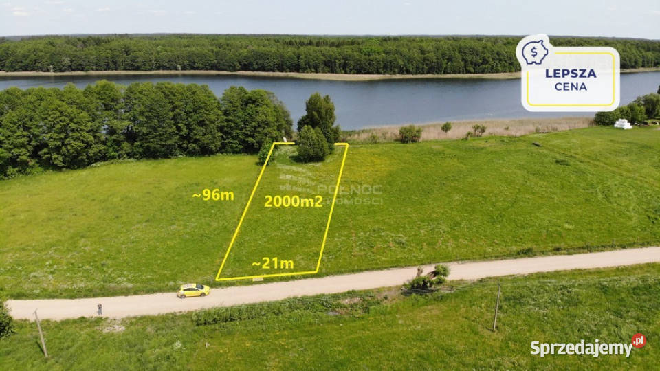 Działka rolna linia brzegowa Jez Krzywe Mazury Cisy sprzedam