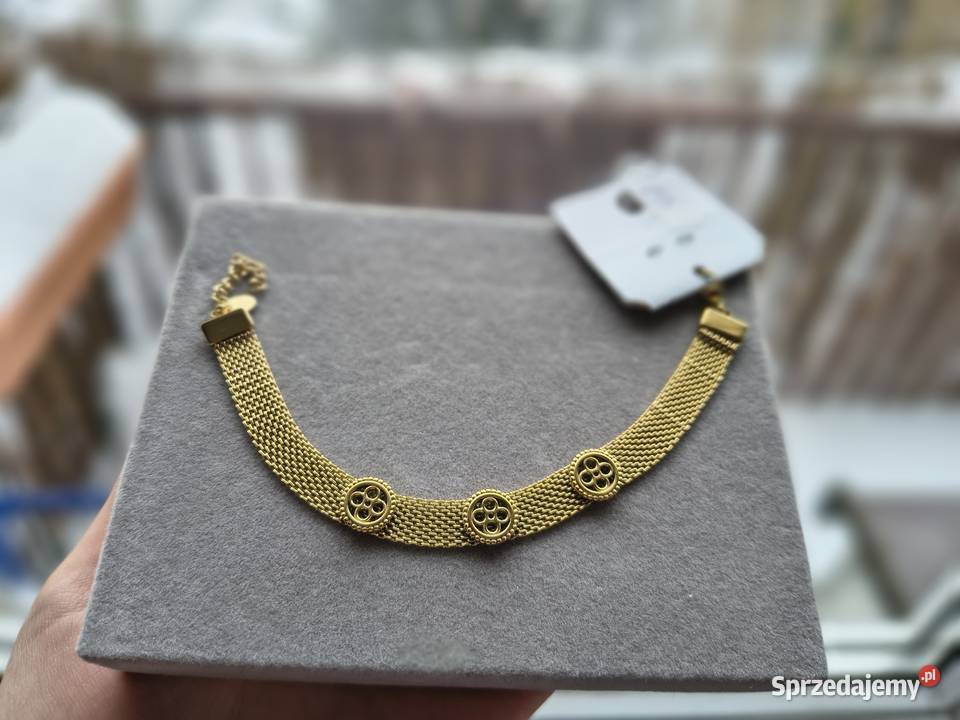 Złota bransoletka stal chirurgiczna Załuski