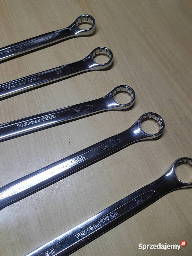 Klucz płasko oczkowy 30 mm stal chromowowanadowa Głogowa