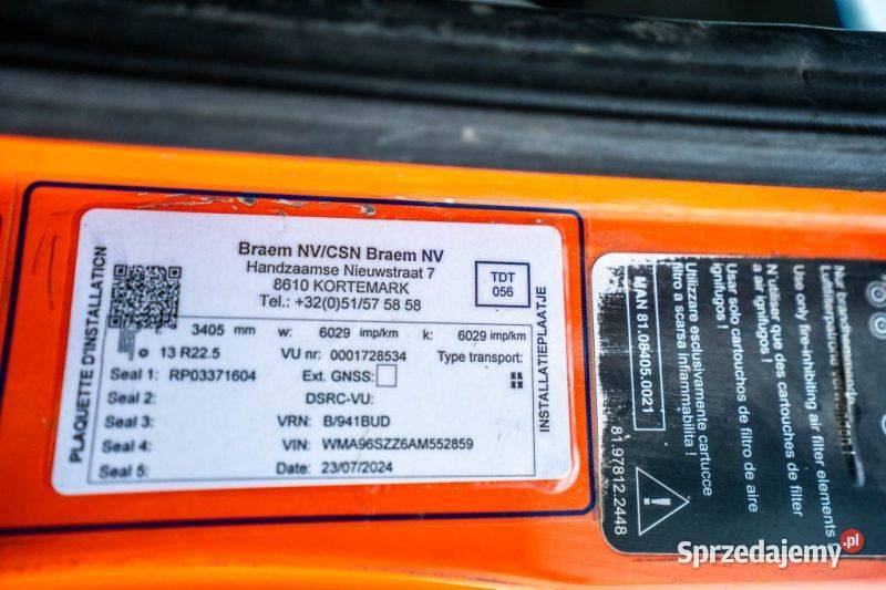 Hakowiec Man 4 osiowy 8x8 Wywrotka rama Warszawa