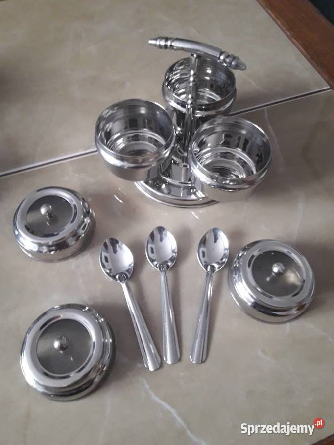 Królewski kabaret stołowy do piklowania ze stali Janów Lubelski