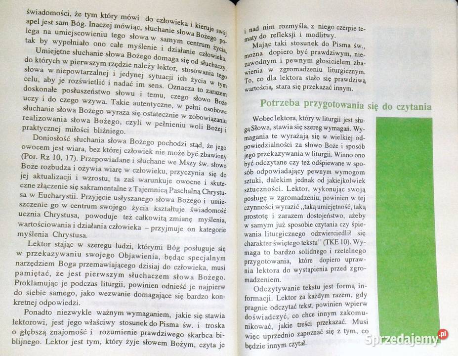 Lektor i jego liturgiczna posługa ks Eugeniusz miękka Chełm sprzedam