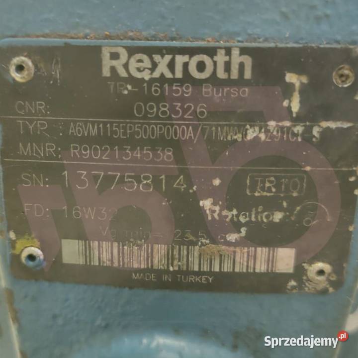 Silnik hydrauliczny A6VM115 Rexroth 098326 MERLO Wilkowo