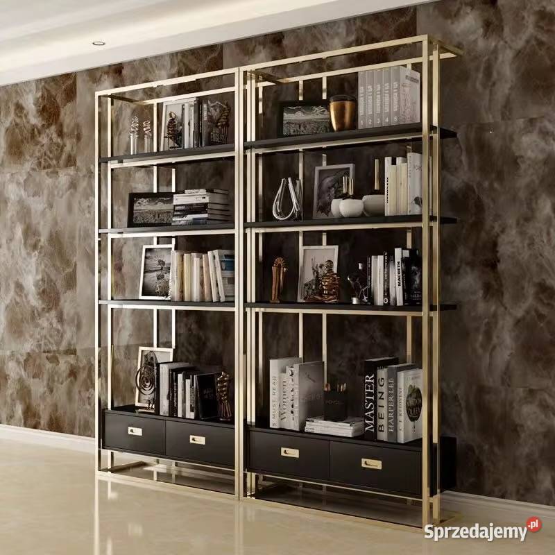 Regał złoty ze stali nierdzewnej Anew Black Regały małopolskie