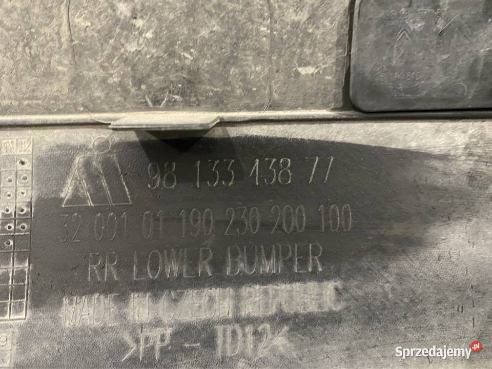 Citroen c3 III zderzak tyl dokladka zderzaka Pełkinie
