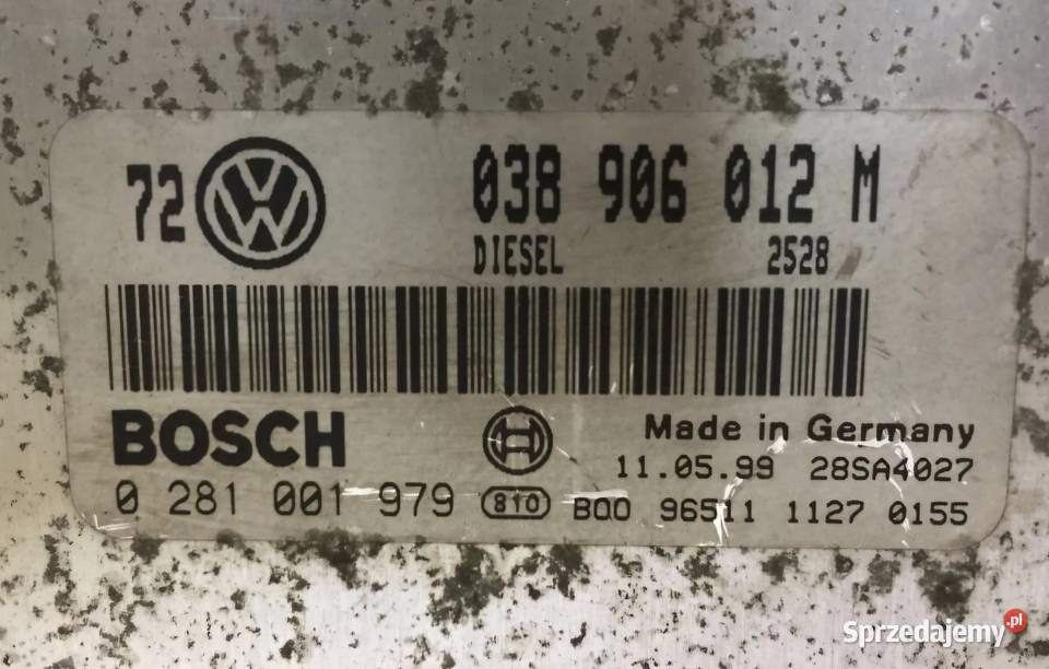 KOMPUTER STEROWNIK SILNIKA VW GOLF IV BORA 19 Motoryzacja Działoszyce