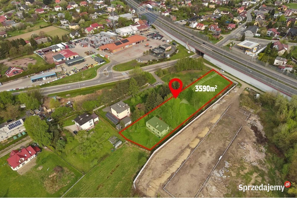 Inwestycyjne 3590m2 głównej drodze Komorowic Bielsko-Biała