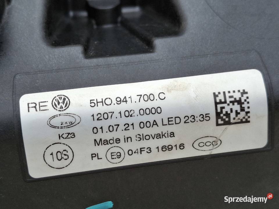 VW GOLF 8 VIII GTI GTE GTD HALOGEN PRAWY DRL Motoryzacja