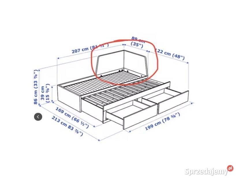 Oparcie do łóżka FLEKKE IKEA Warszawa