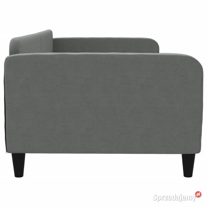 Sofa z funkcją spania ciemnoszara obita tkaniną 223cm