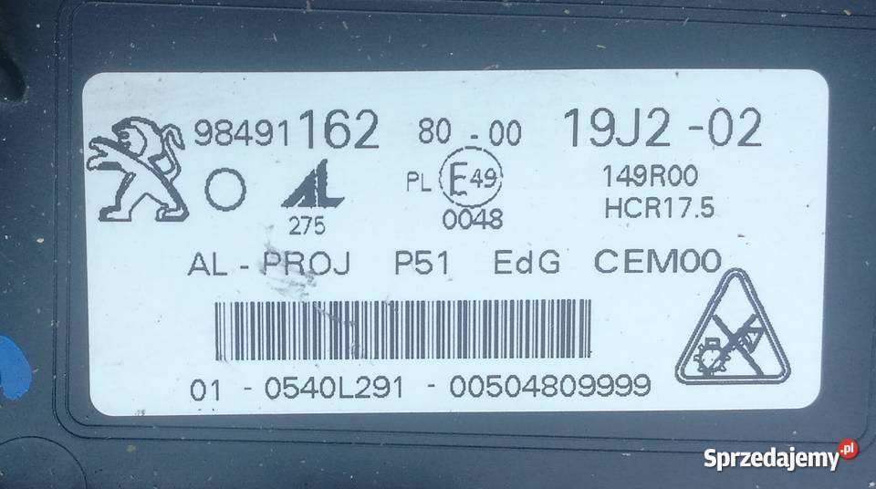 Peugeot 308 T10 Full Led reflektor lampa prawy osobowe Przeźmierowo