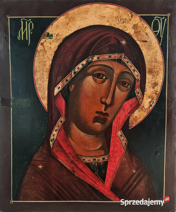 Ikona Matka Boża XVIII wiek 0216 Malarstwo Warszawa sprzedam