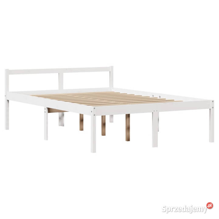 Łóżko seniora z wezgłowiem białe sosnowe 150x200 Warszawa