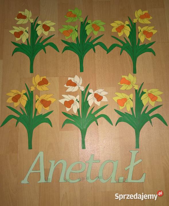 Dekoracje wiosenno letnie kwiaty z brystolu Ryki