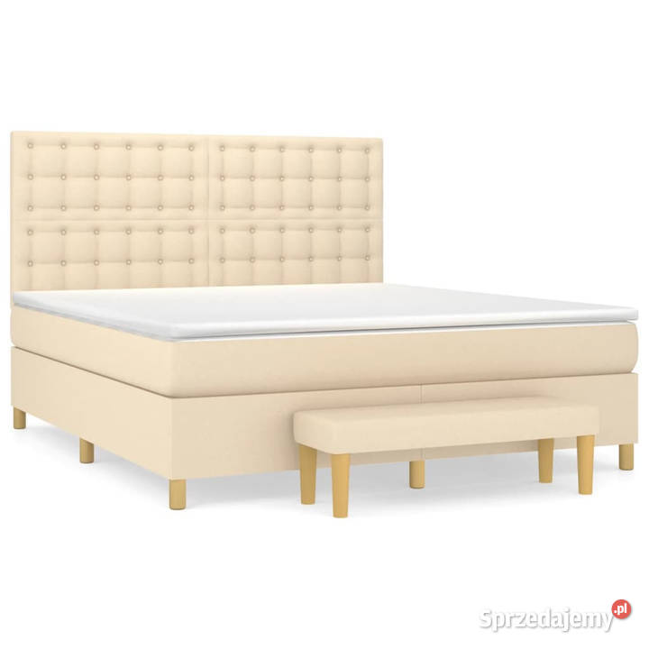 Łózko Kontynentalne z Materacem Do Sypialni 128cm Łóżka