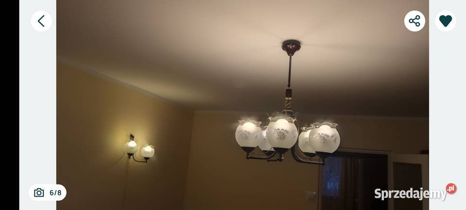 Żyrandol i kinkiet vintage łódzkie Łódź
