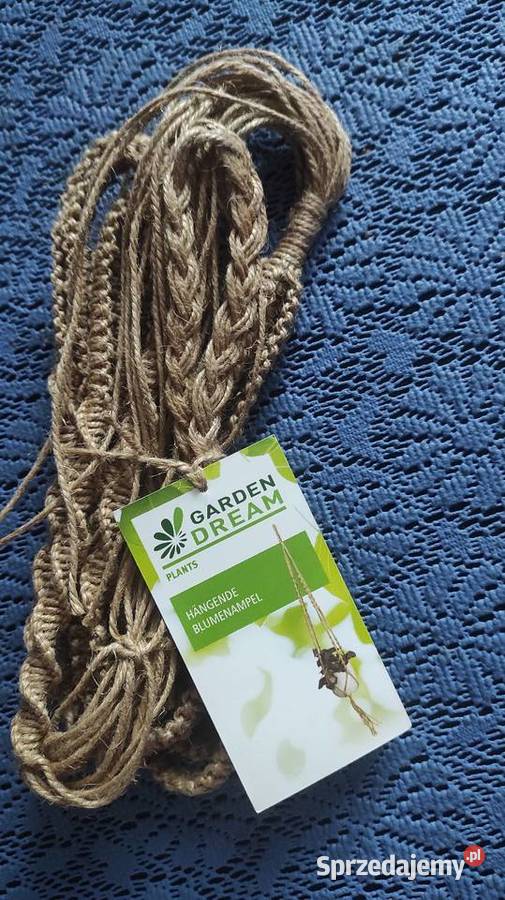 Kwietnik wiszący z juty inny kolor lubuskie Zielona Góra