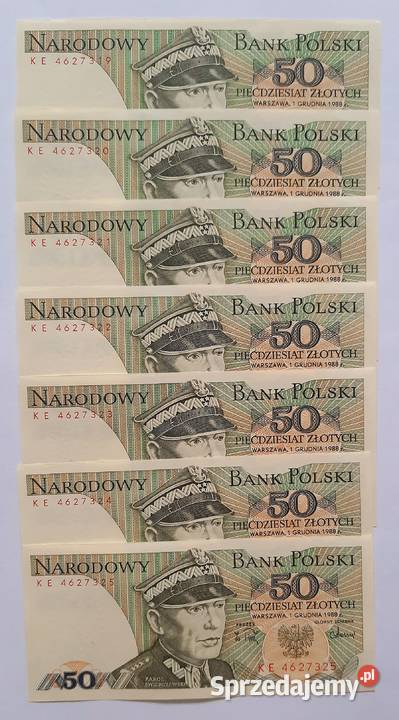 Zestaw Banknotów PRL 5000 x 3 śląskie Gliwice