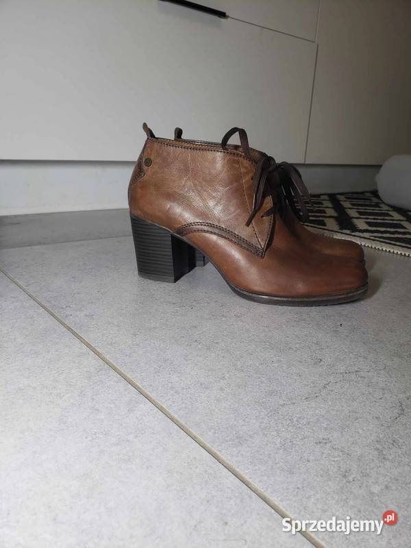 Skórzane jesienne buty Tamaris stan 25.3cm Dzierżoniów