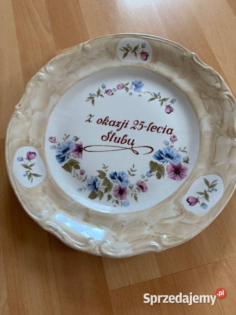 Talerz porcelanowy Pamiątka z czasów PRL vintage Częstochowa
