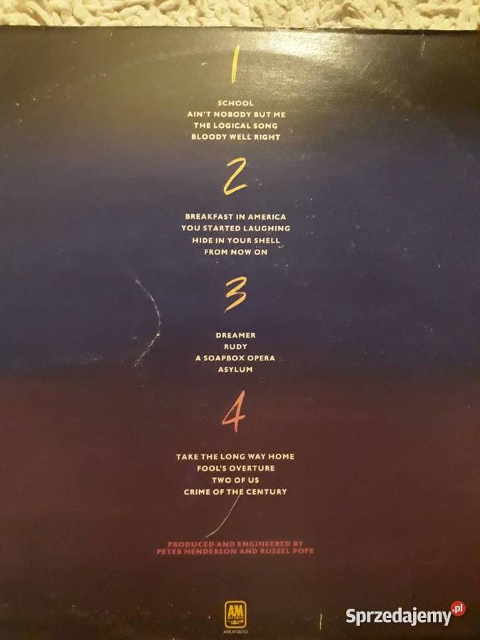 SUPERTRAMP Live in Paris 2 LP 1980 Rzeszów sprzedam