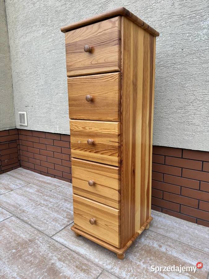 Szafka z szufladami drewniana sosnowa słupek mazowieckie sprzedam