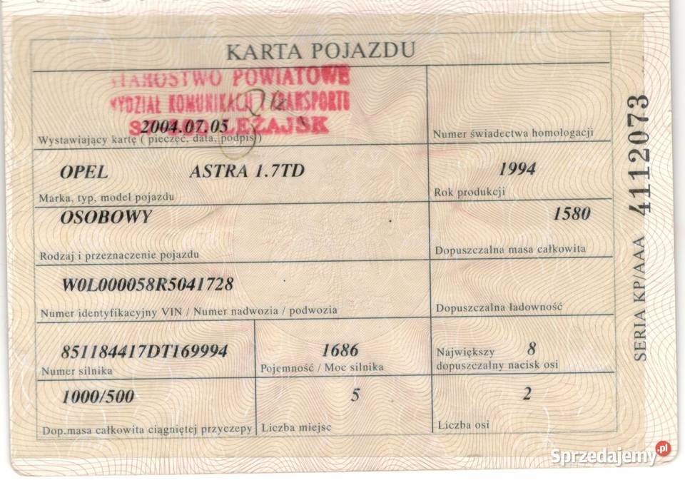 Opel Astra 17 TD silnik ISUZU Leżajsk sprzedam
