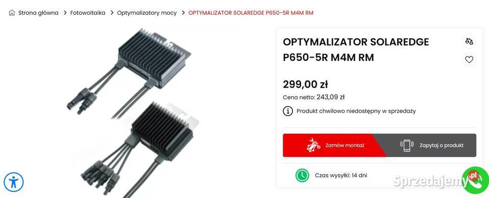 Optymalizator SolarEdge P6505RM4MRM Sicienko