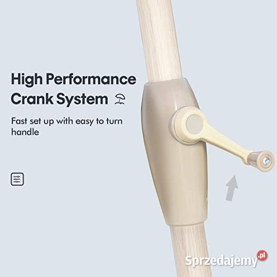 parasol Salcar sekey Garden ciemno szary uchylny Meble ogrodowe Zamość