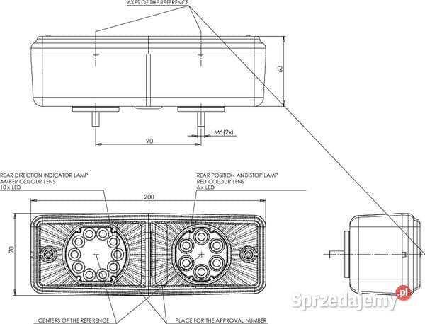 Lampa tylna zespolona LED prostokątna 1224V małopolskie Kamionna