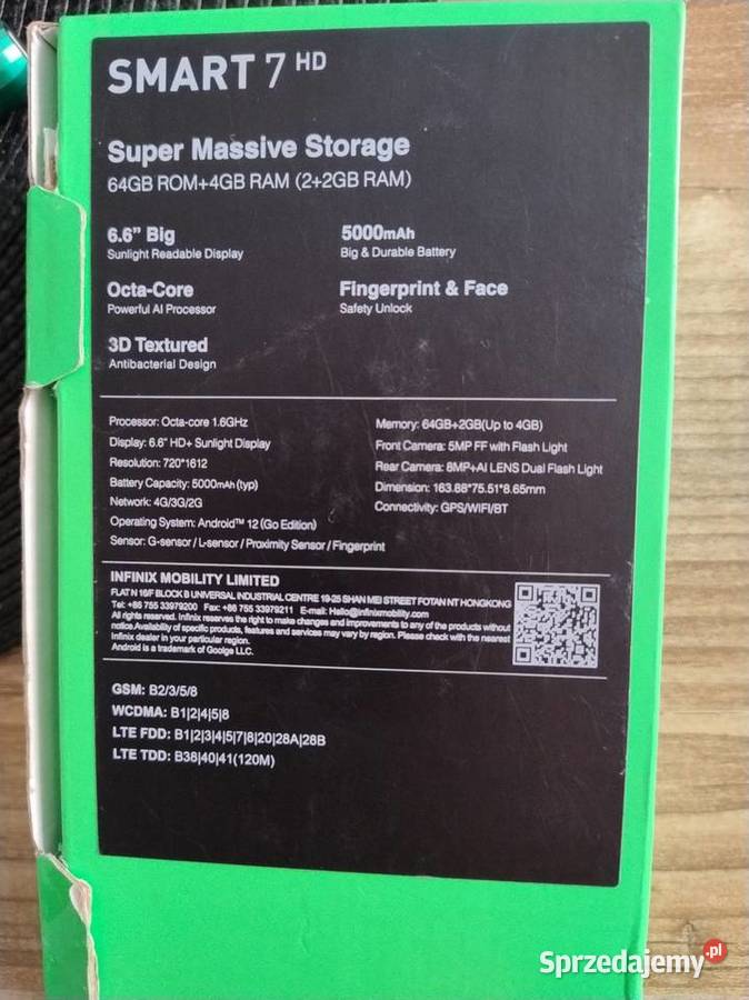 Smartfon Infinix 7 HD Dębica