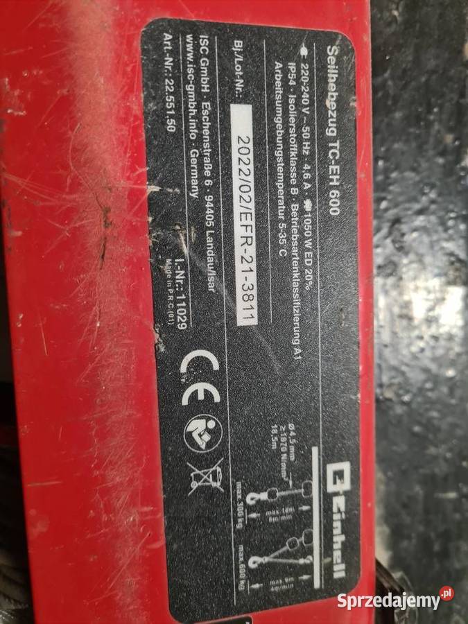 Wyciągarka elektryczna TCEH 600 Einhel ramię