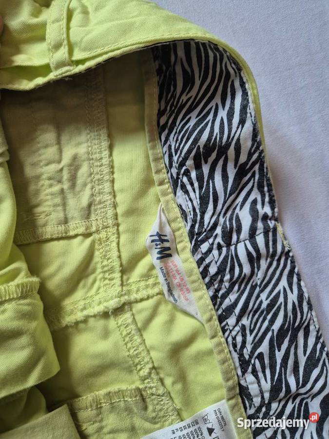 Krótkie spodenki seledynowe rozmiar S zielony sprzedam