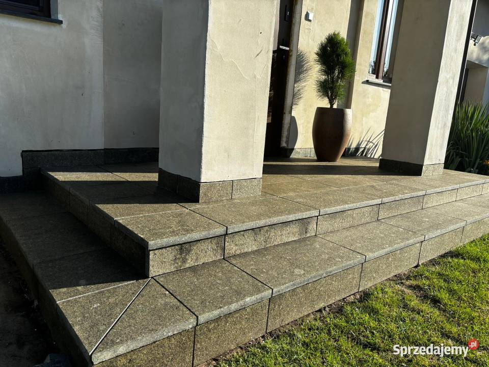 Płyta Granitowa Chodnikowa CZARNA GABRO Łódź
